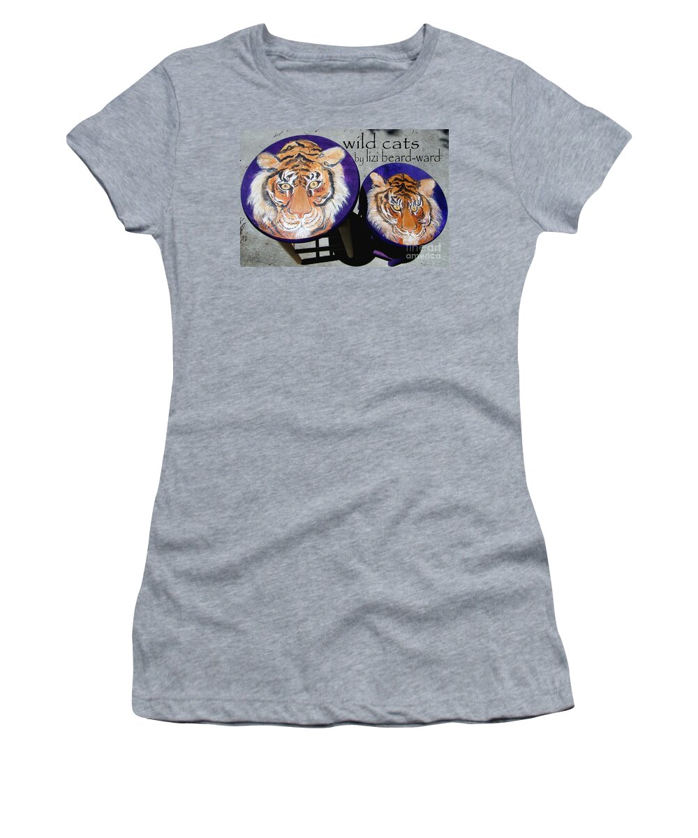 Tiger Women's T-Shirt featuring the painting Got a tiger in your life by Lizi Beard-Ward