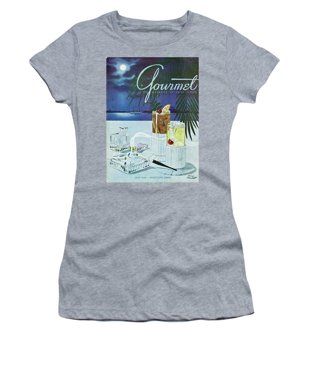 Boat Women's T-Shirt featuring the photograph Gourmet Cover Of Cocktails by Henry Stahlhut