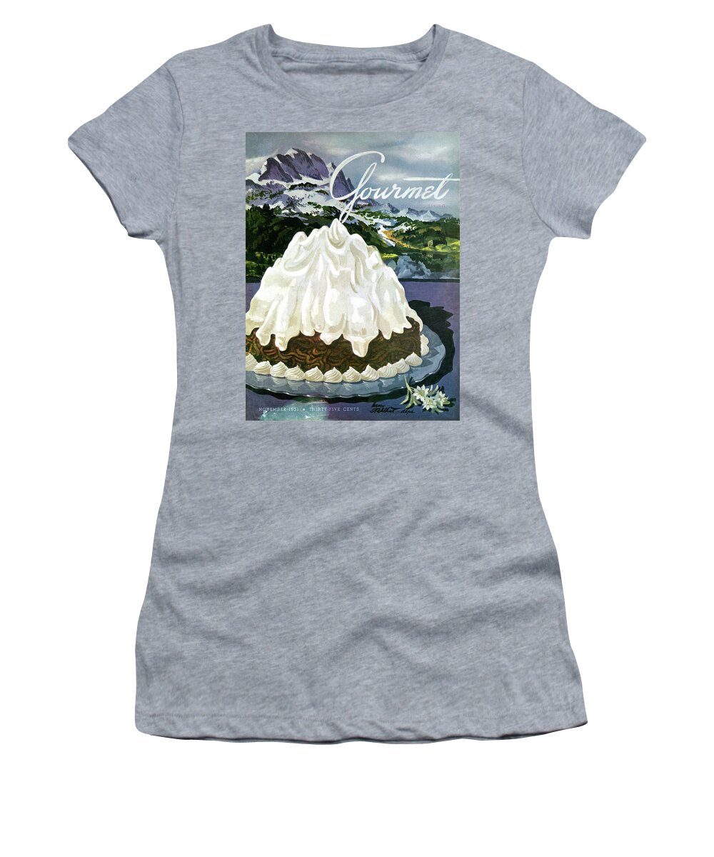 Travel Women's T-Shirt featuring the photograph Gourmet Cover Of Mont Blanc Aux Marrons by Henry Stahlhut
