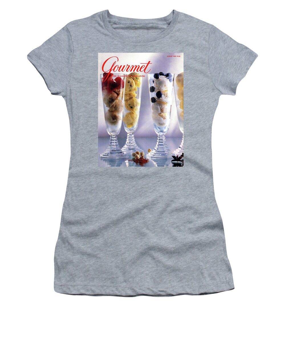 Food Women's T-Shirt featuring the photograph Gourmet Magazine Cover Featuring Ice Cream by Romulo Yanes