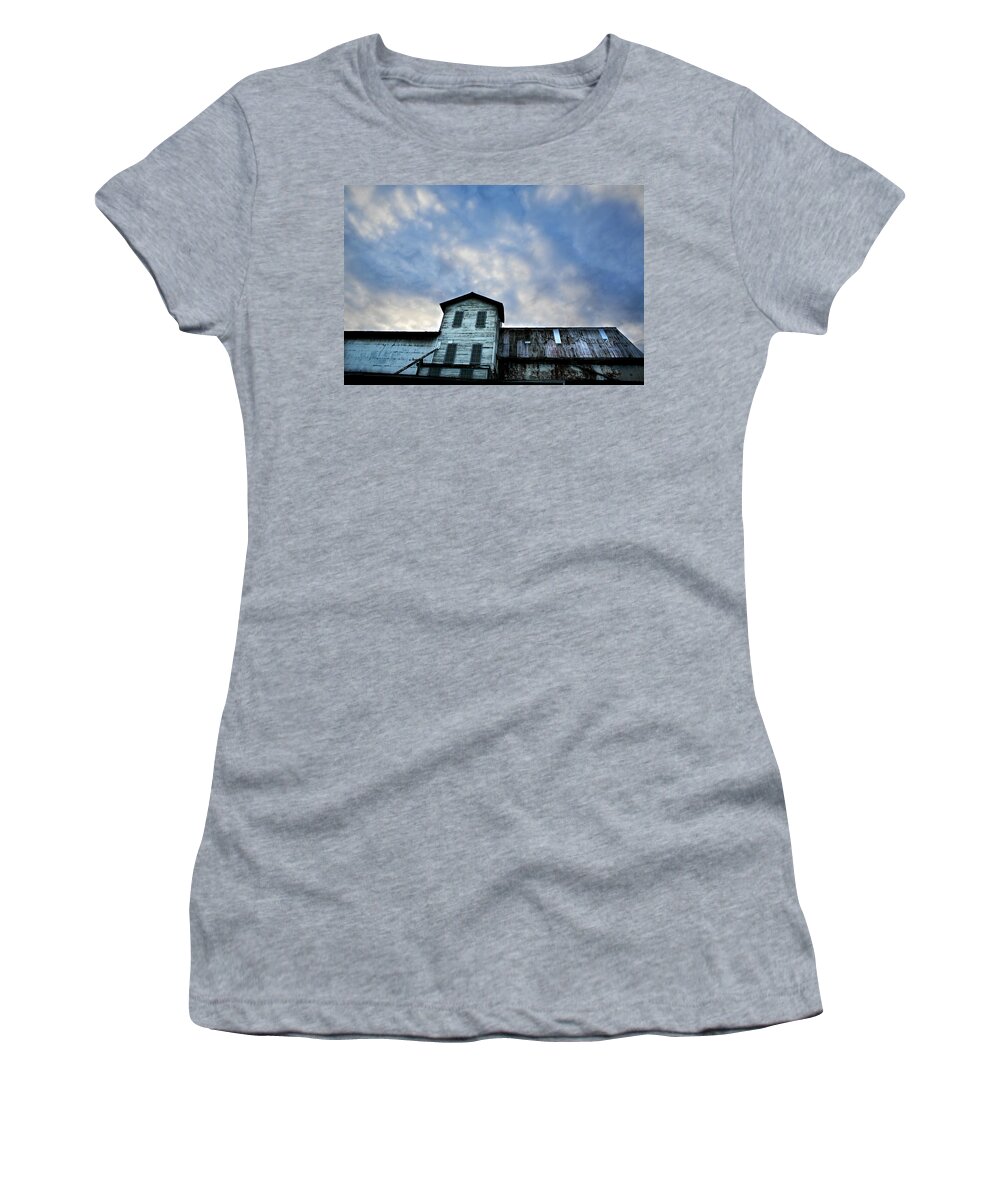 Grain Women's T-Shirt featuring the photograph Grain Elevator by Marilyn Hunt