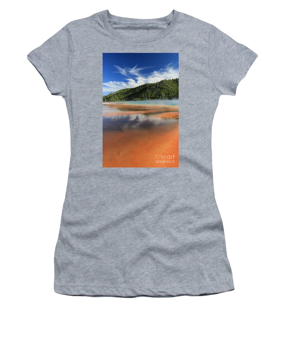Yellowstone National Park Women's T-Shirt featuring the photograph Grand Prismatic Spring by Lisa Billingsley