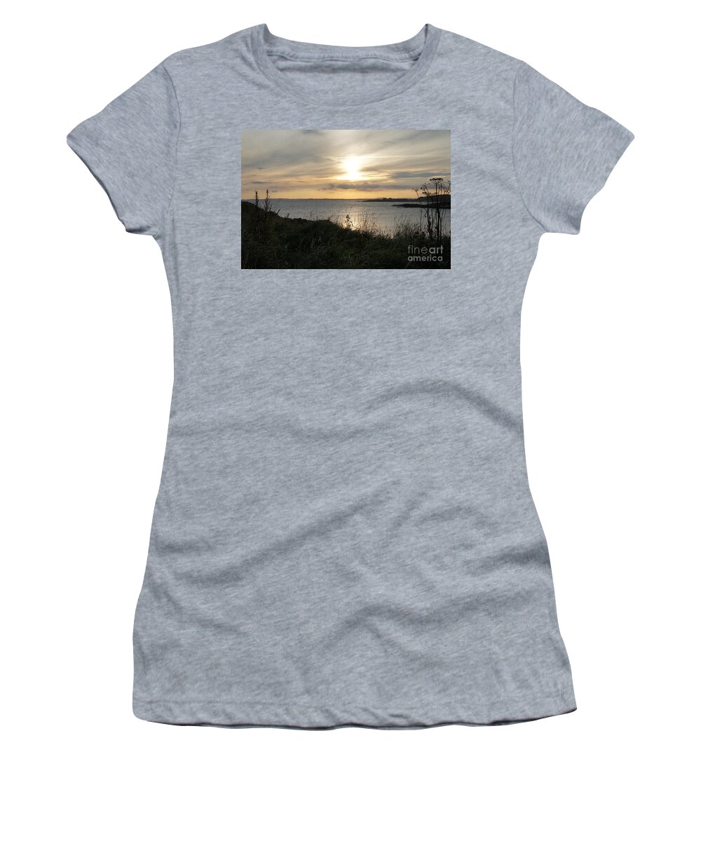 Sunset In Eli Women's T-Shirt featuring the photograph Grass in the setting sun by Elena Perelman