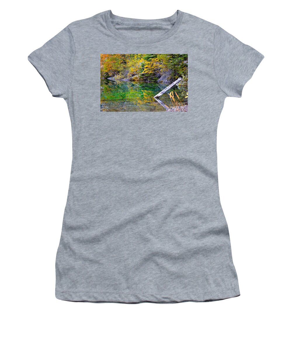 Trees Women's T-Shirt featuring the photograph Grassilakes 1 by Stephanie Bland