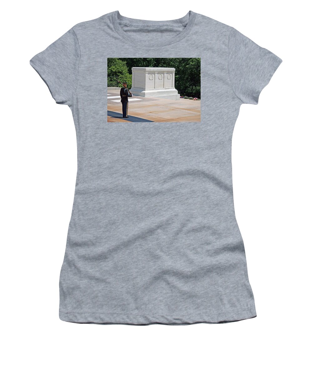 Tomb Women's T-Shirt featuring the photograph Guarding The Tomb by Cora Wandel