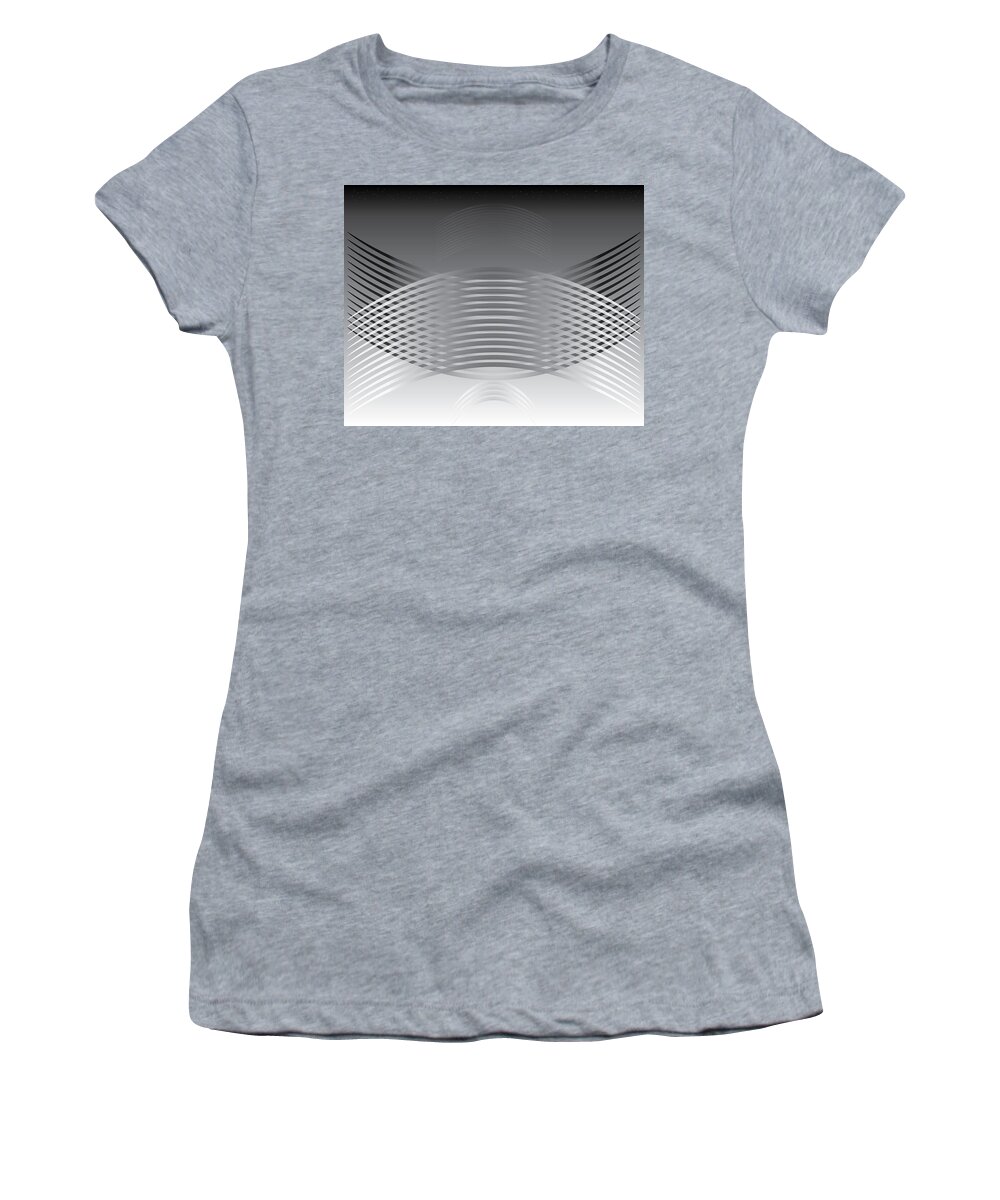 Wave Women's T-Shirt featuring the digital art Hallenwave by Kevin McLaughlin