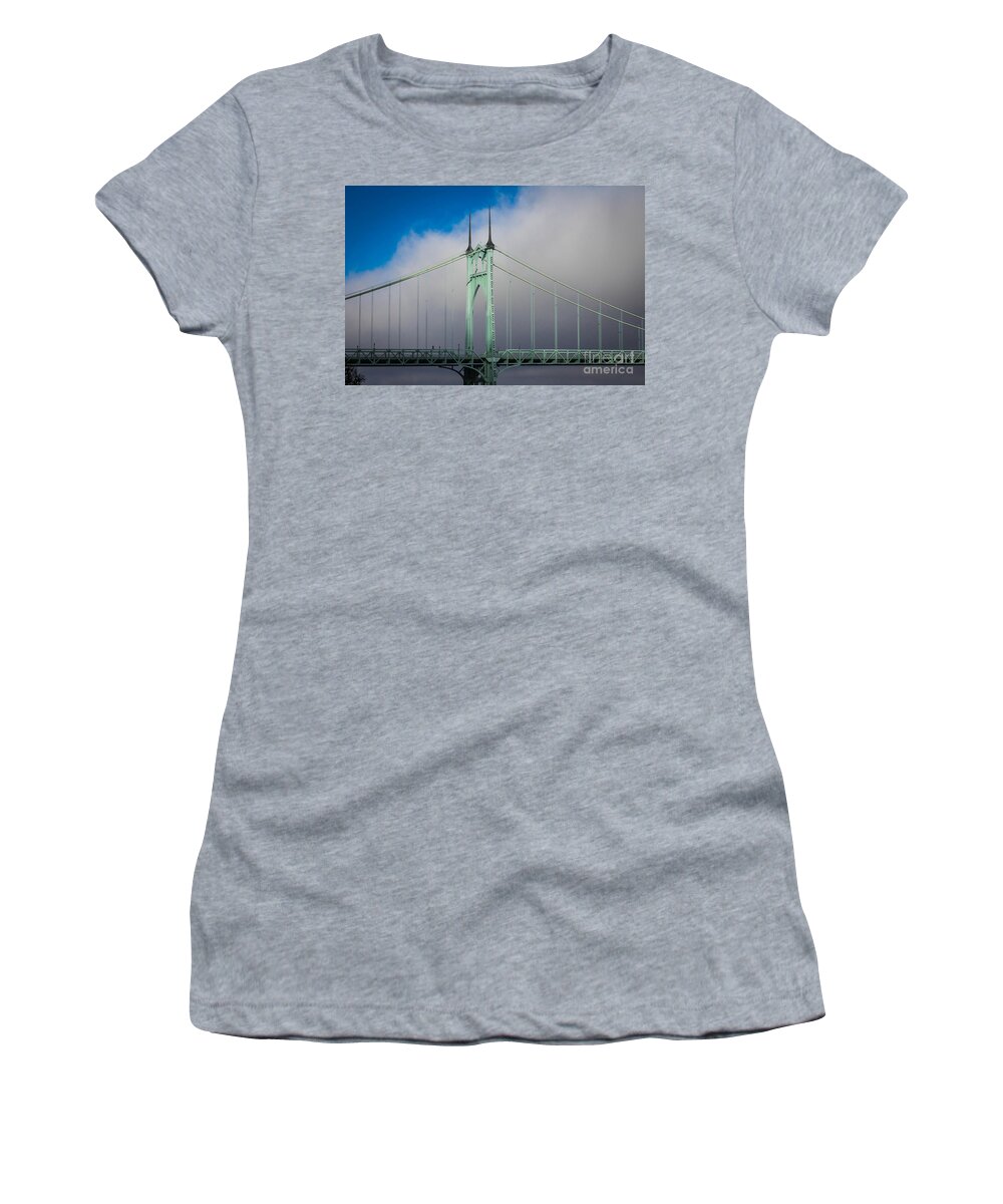 St. John's Bridge Women's T-Shirt featuring the photograph Heaven's Gate by Patricia Babbitt
