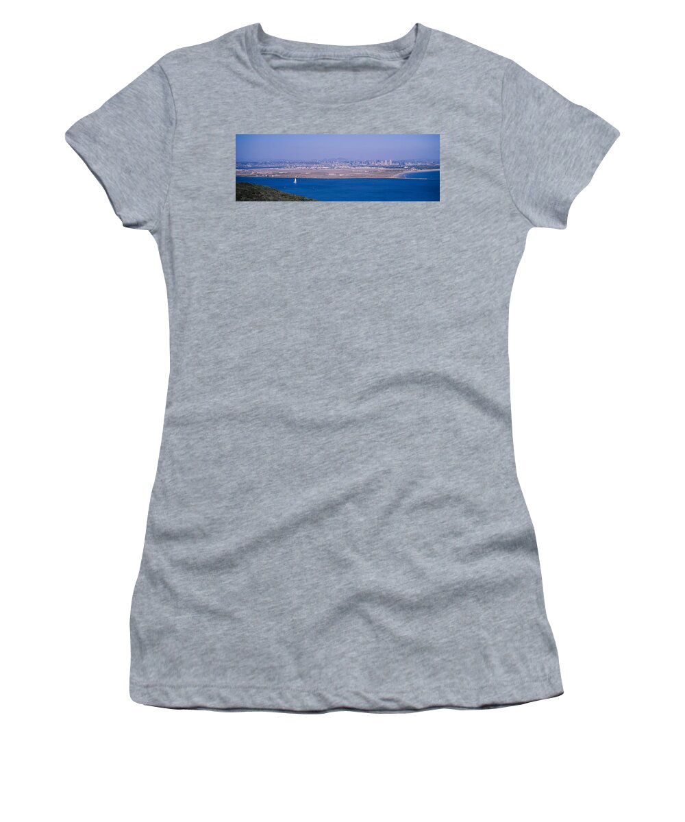 Photography Women's T-Shirt featuring the photograph High Angle View Of A Coastline by Panoramic Images