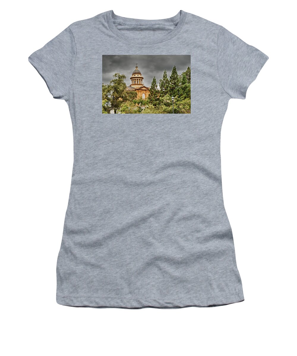 Hdr Women's T-Shirt featuring the photograph Historic Placer County Courthouse #1 by Jim Thompson