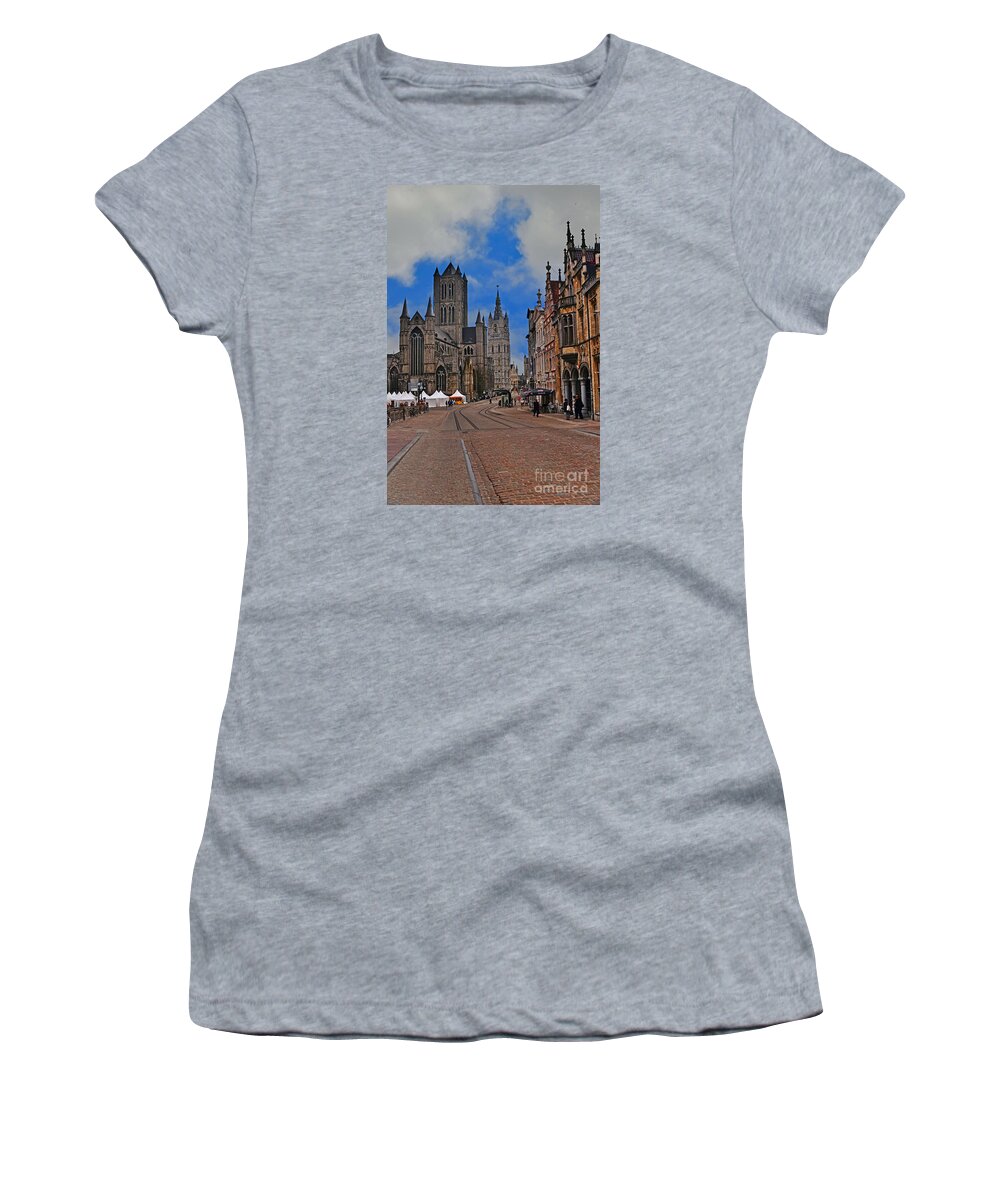 Travel Women's T-Shirt featuring the photograph Historical Ghent by Elvis Vaughn