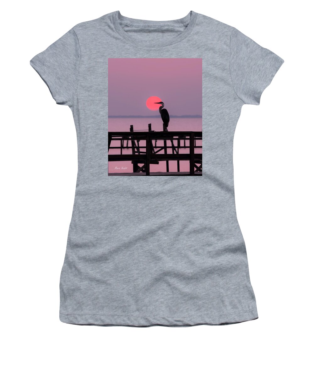 Sunset Women's T-Shirt featuring the photograph Hold Still by Maria Nesbit