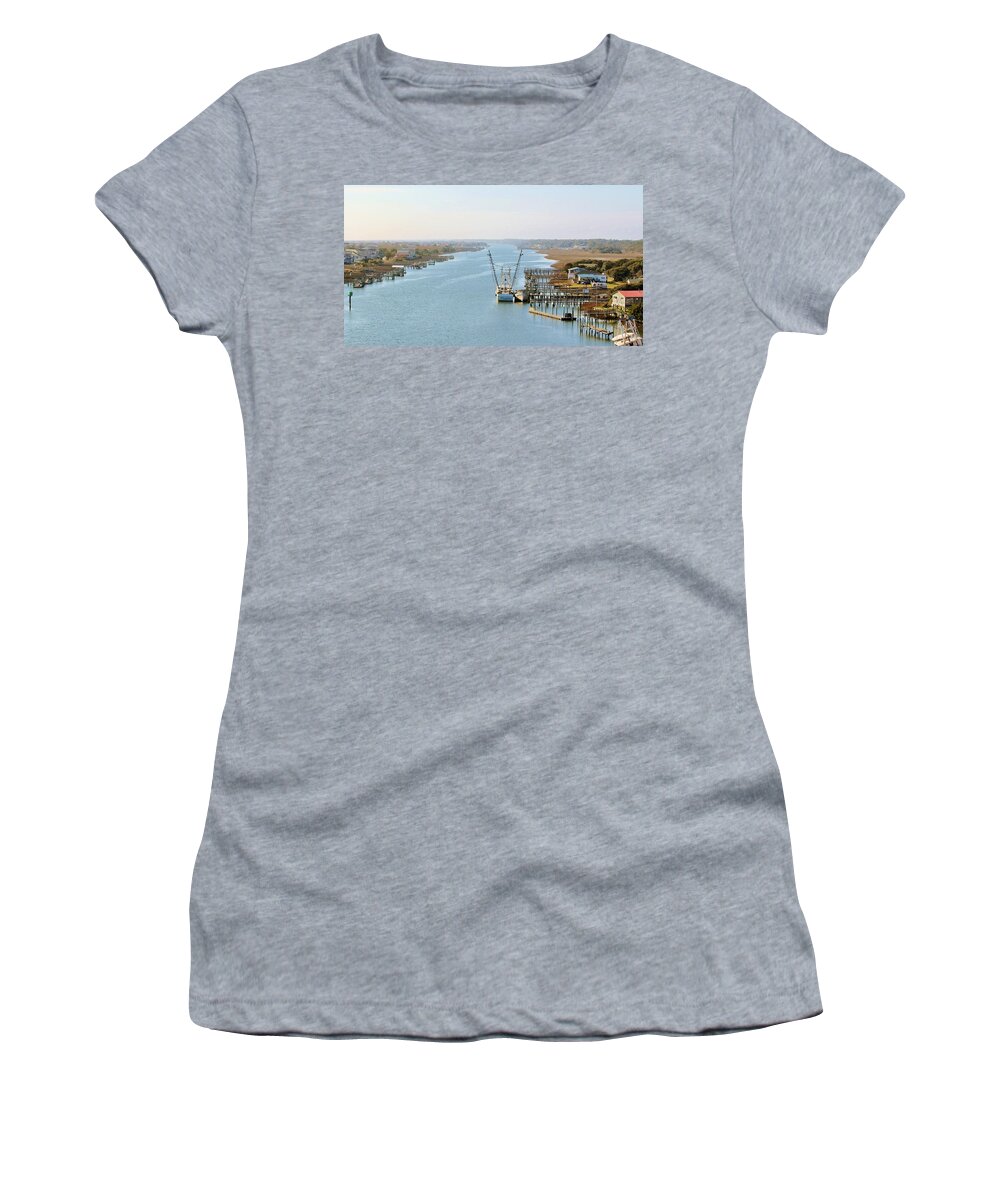 Beach Women's T-Shirt featuring the photograph Holden Beach In NC by Cynthia Guinn