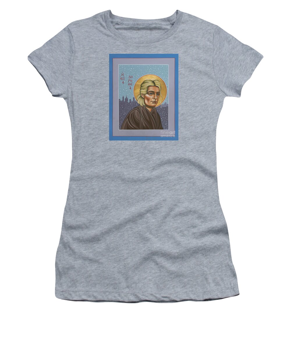 Holy Prophet Dorothy Day Women's T-Shirt featuring the painting Holy Prophet Dorothy Day 154 by William Hart McNichols