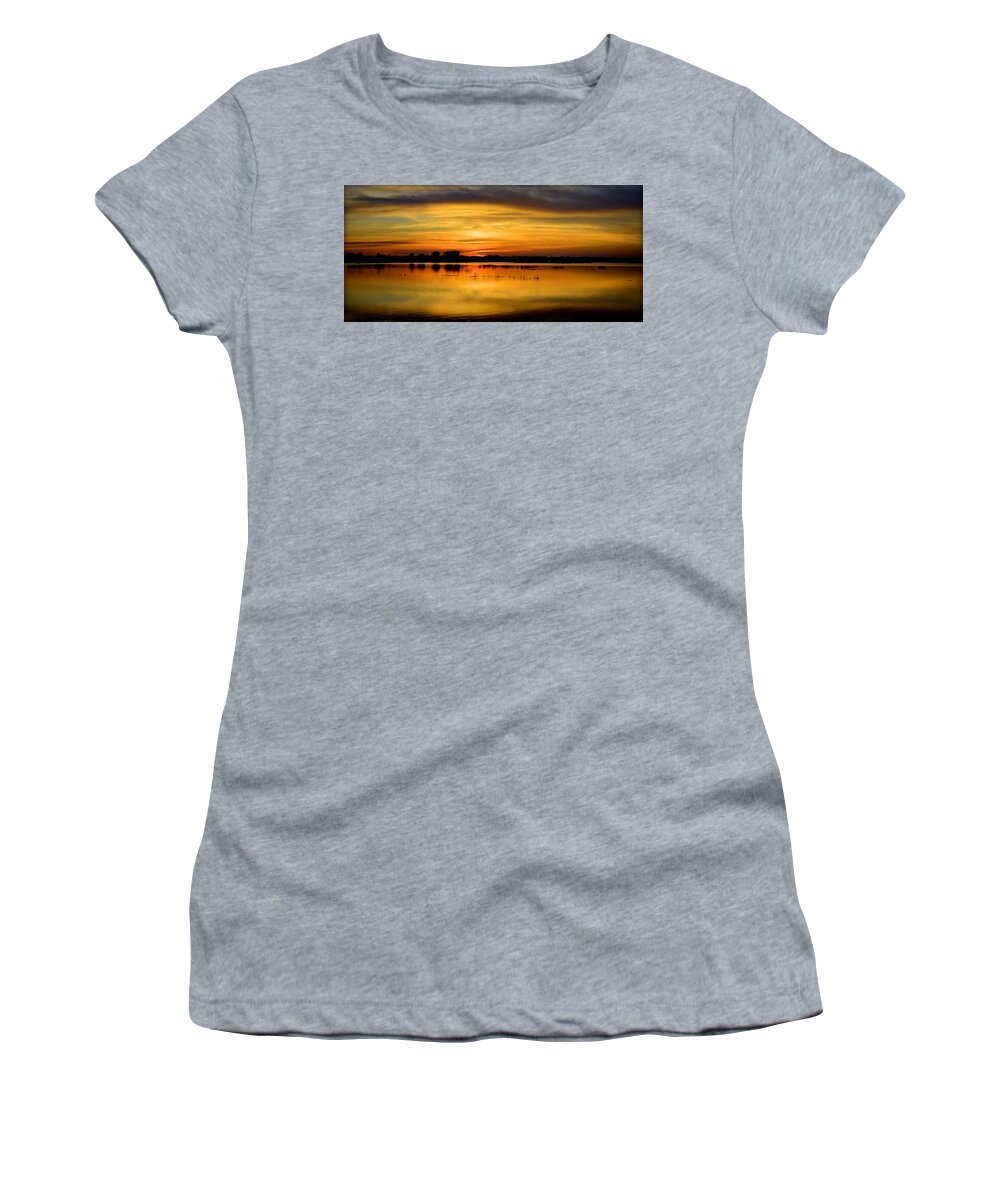 Marsh Women's T-Shirt featuring the photograph Horizons by Bonfire Photography