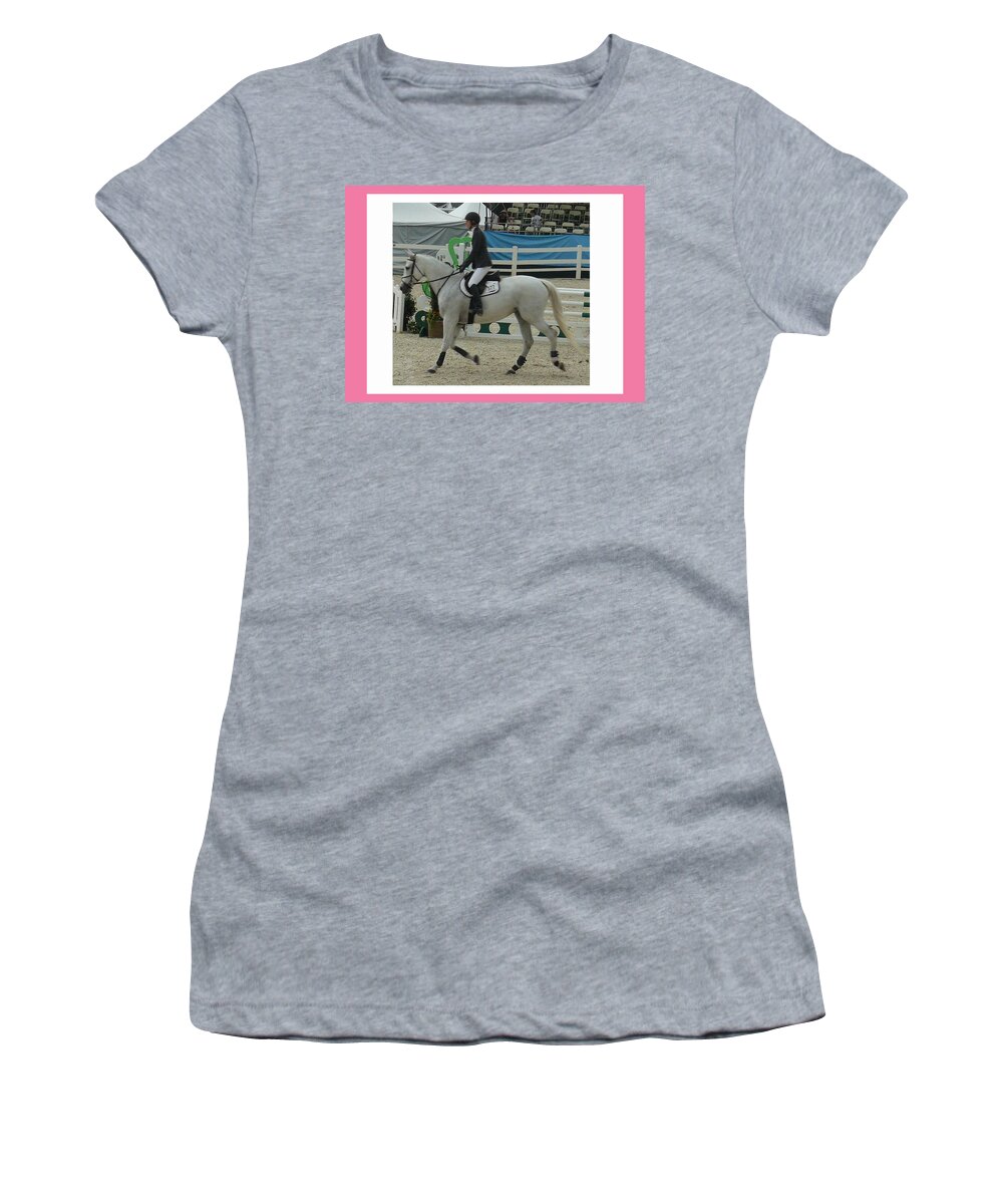 Horse Women's T-Shirt featuring the photograph Horse n Rider by Mary Ann Leitch