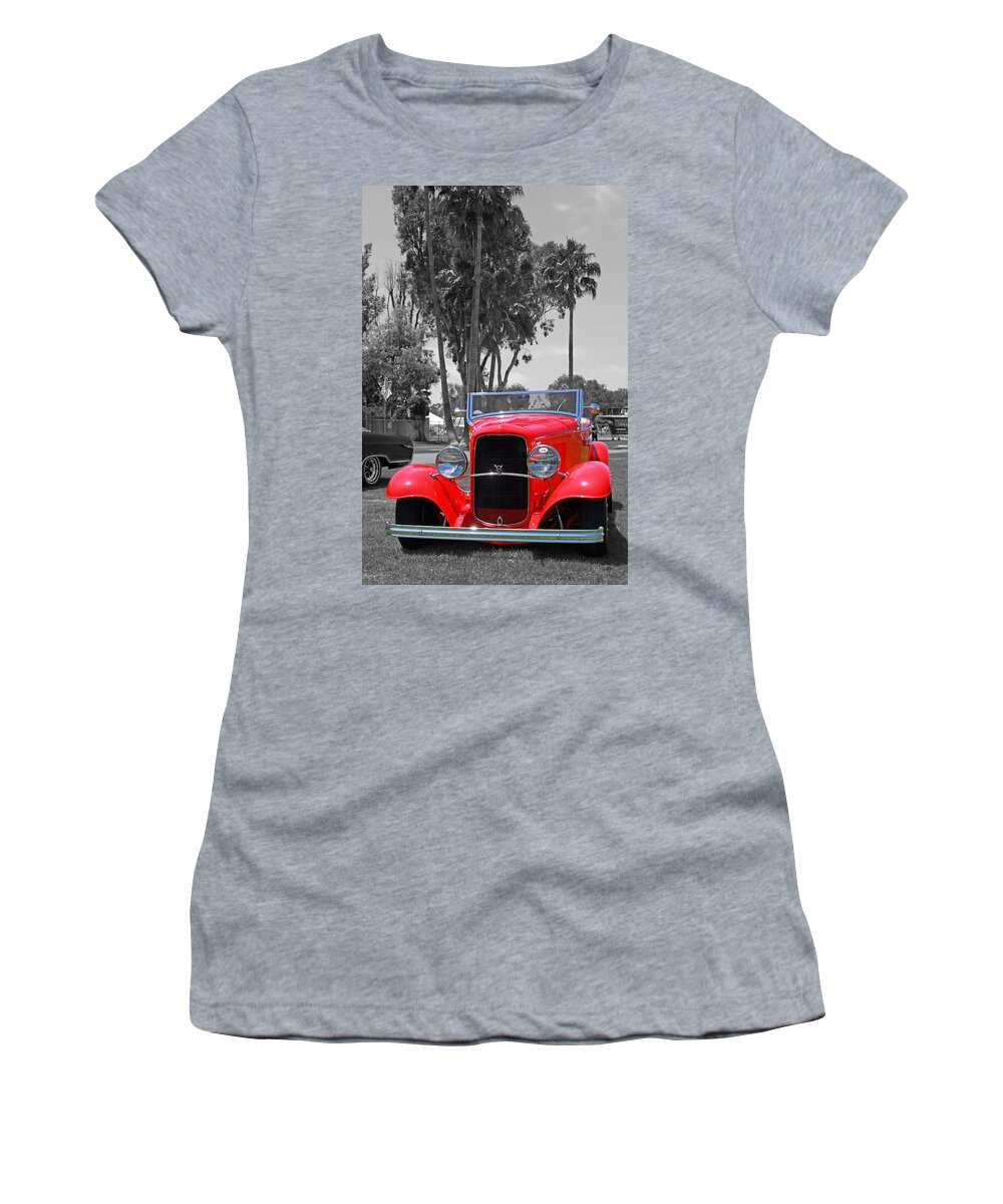 Classic Car Women's T-Shirt featuring the photograph Hot V8 by Shoal Hollingsworth