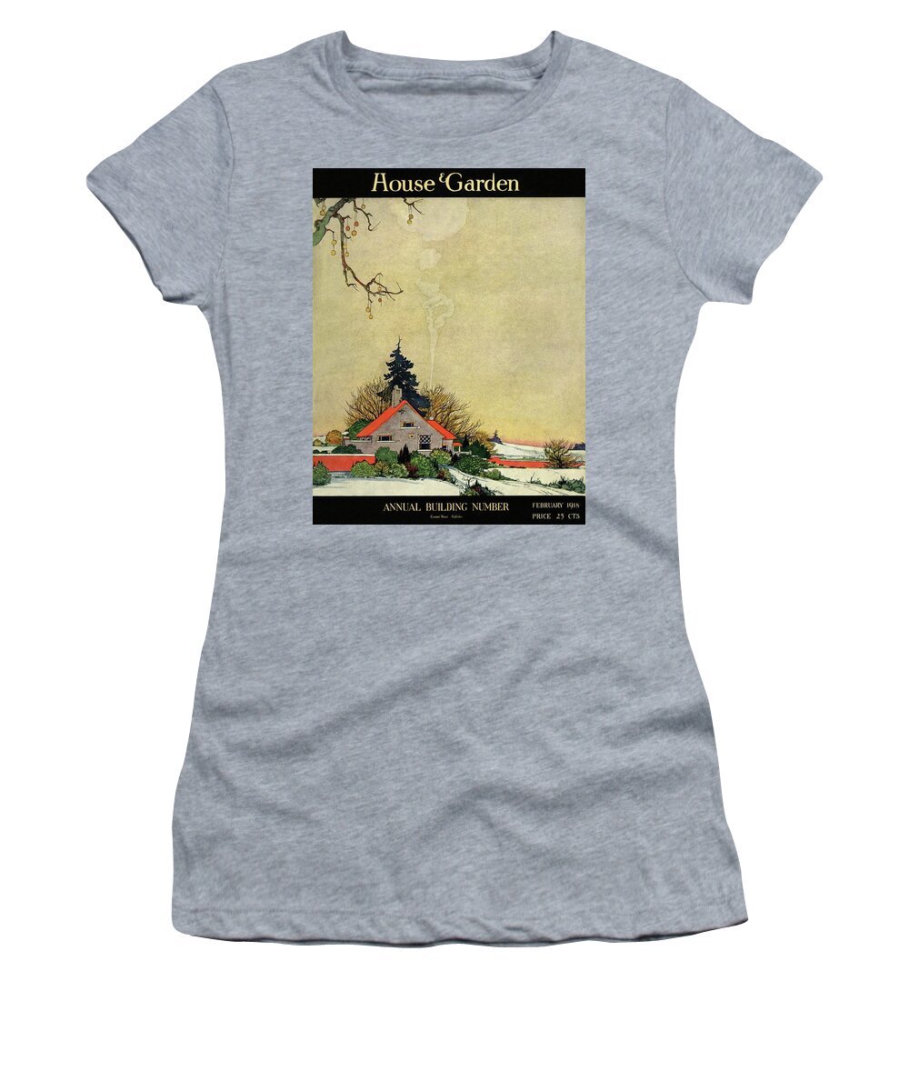 House And Garden Women's T-Shirt featuring the photograph House And Garden Annual Building Number Cover by Charles Livingston Bull