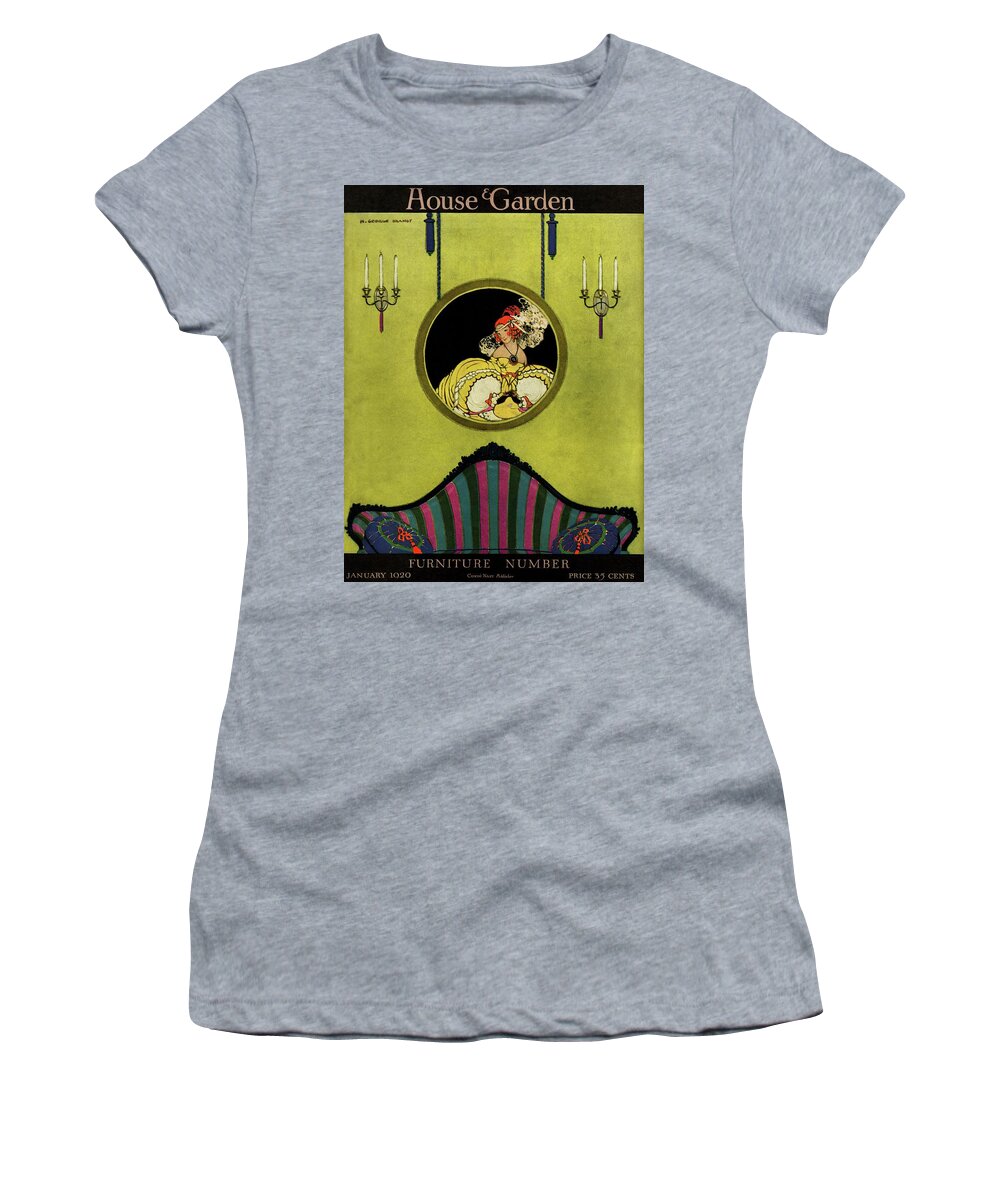 House And Garden Women's T-Shirt featuring the photograph House And Garden Furniture Number Cover by H. George Brandt