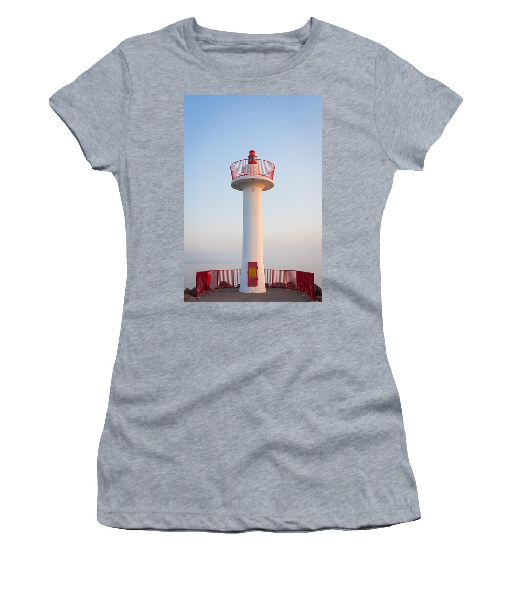 Blue Women's T-Shirt featuring the photograph Howth Lighthouse Beacon by Semmick Photo