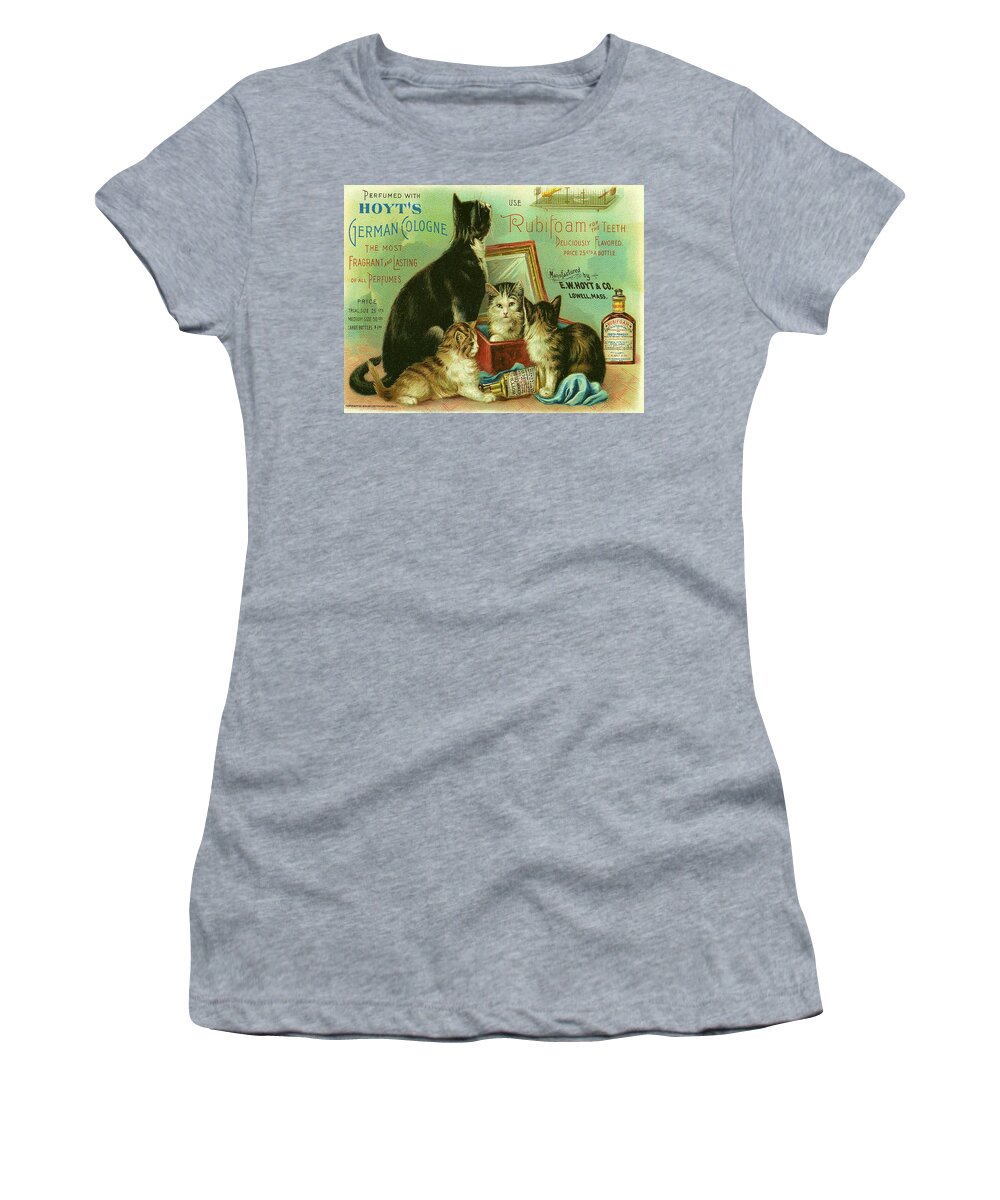 Hoyts German Cologne Women's T-Shirt featuring the digital art Hoyts Cats by Georgia Clare