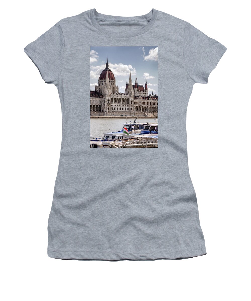 Country Women's T-Shirt featuring the photograph Hungarian Parliament across the Danube by Pablo Lopez