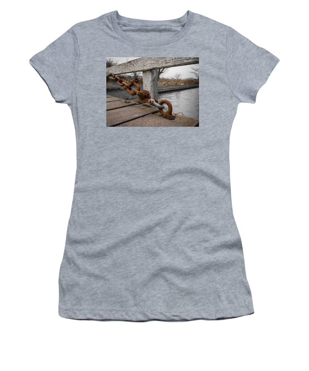 Bridge Women's T-Shirt featuring the photograph Hungerford Swing Bridge by Mark Llewellyn