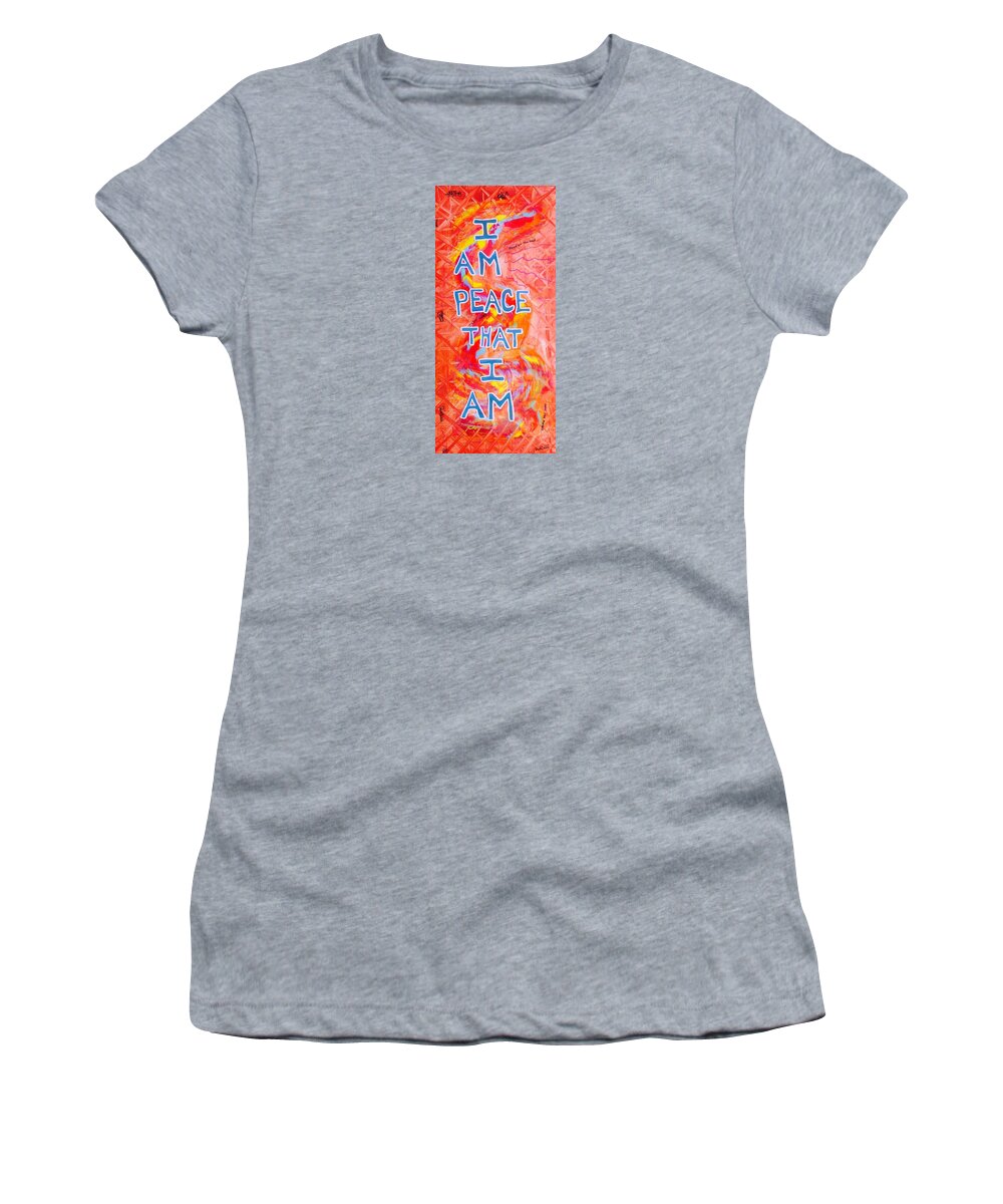 Iampeace Women's T-Shirt featuring the painting I am Peace by Paul Carter