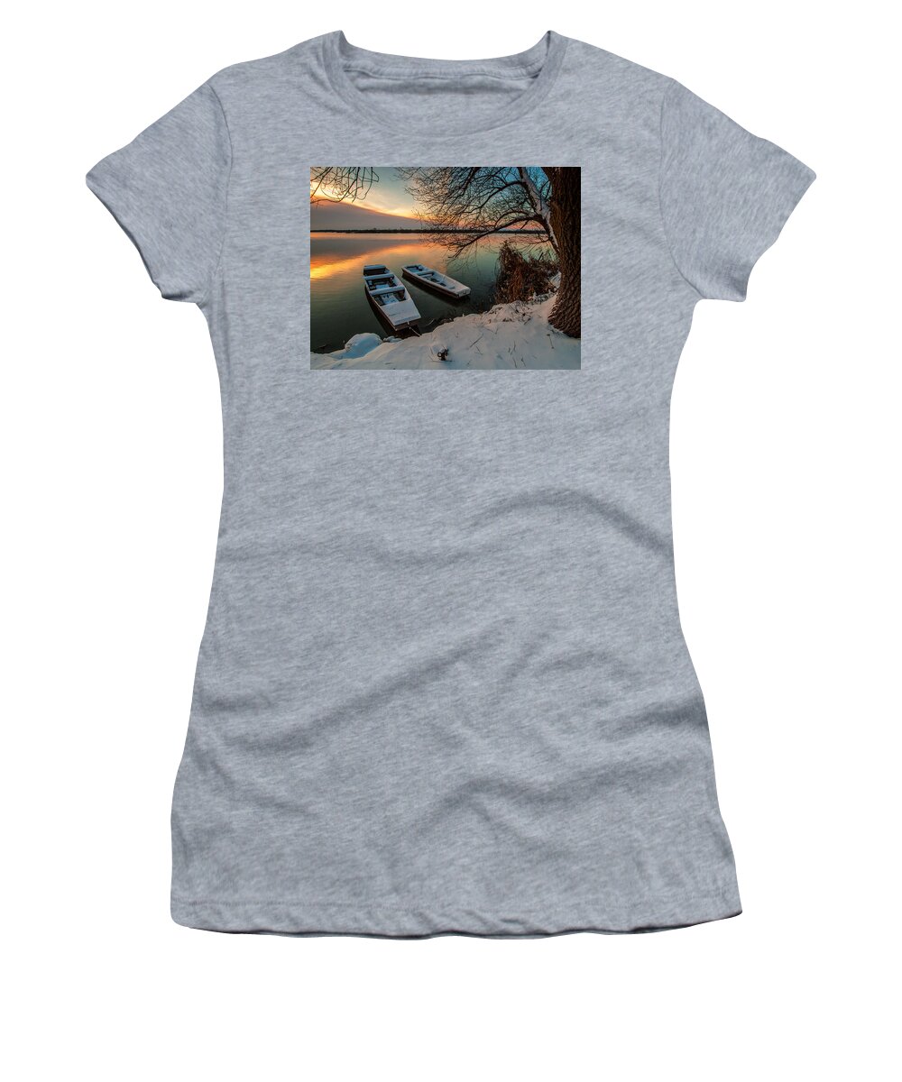 Landscapes Women's T-Shirt featuring the photograph In safe harbor by Davorin Mance