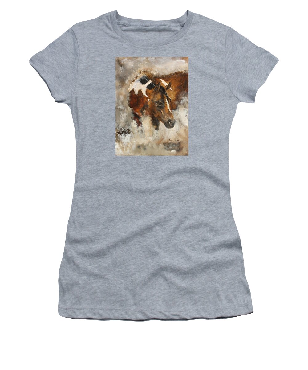 Paint Women's T-Shirt featuring the painting In Stores Only by Barbie Batson