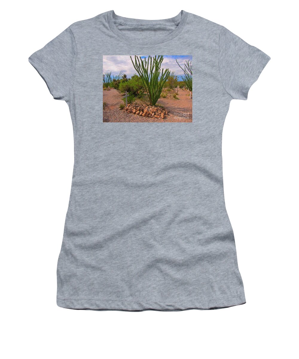 Famous Cemeteries Women's T-Shirt featuring the photograph In the Boothill Cemetary by John Malone