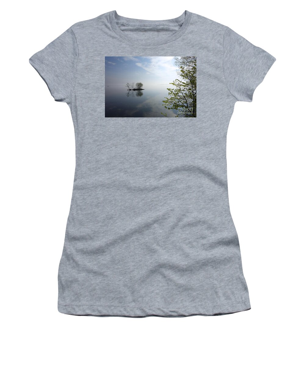 Fishing Women's T-Shirt featuring the photograph In The Distance On Mille Lacs Lake In Garrison Minnesota by Jacqueline Athmann