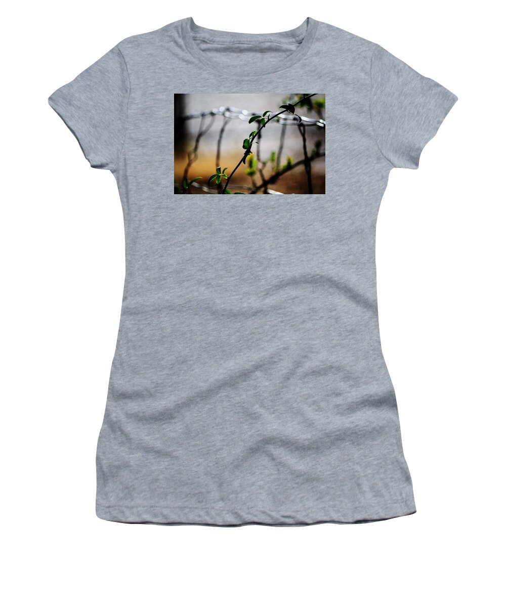 Wire Women's T-Shirt featuring the photograph In the wire by Jessica S