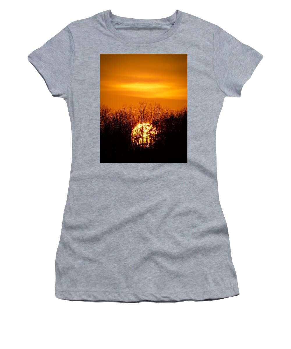 Bill Pevlor Women's T-Shirt featuring the photograph Inferno In the Trees by Bill Pevlor