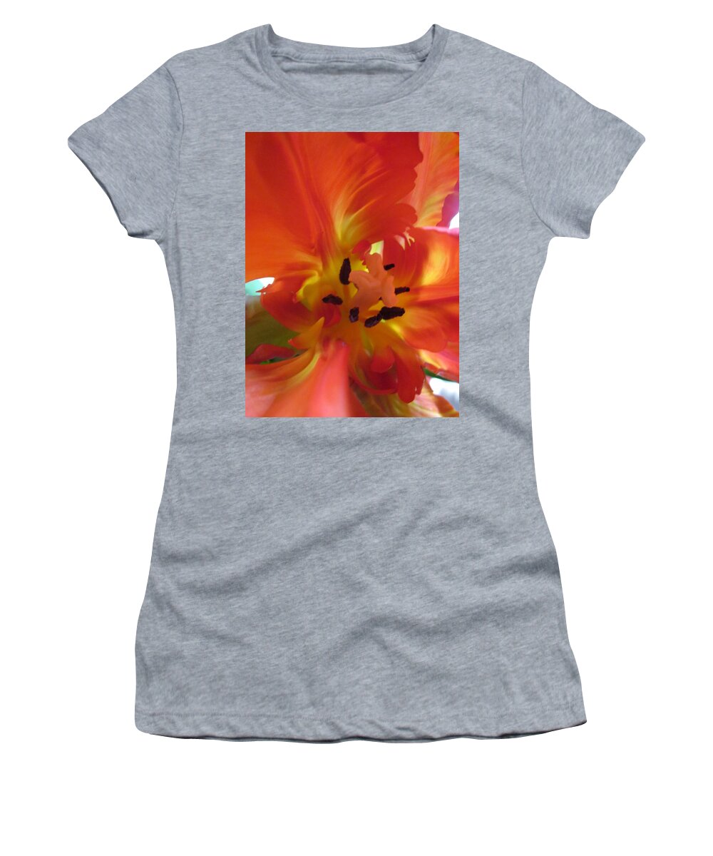 Tulip Women's T-Shirt featuring the photograph Innermost by Rosita Larsson