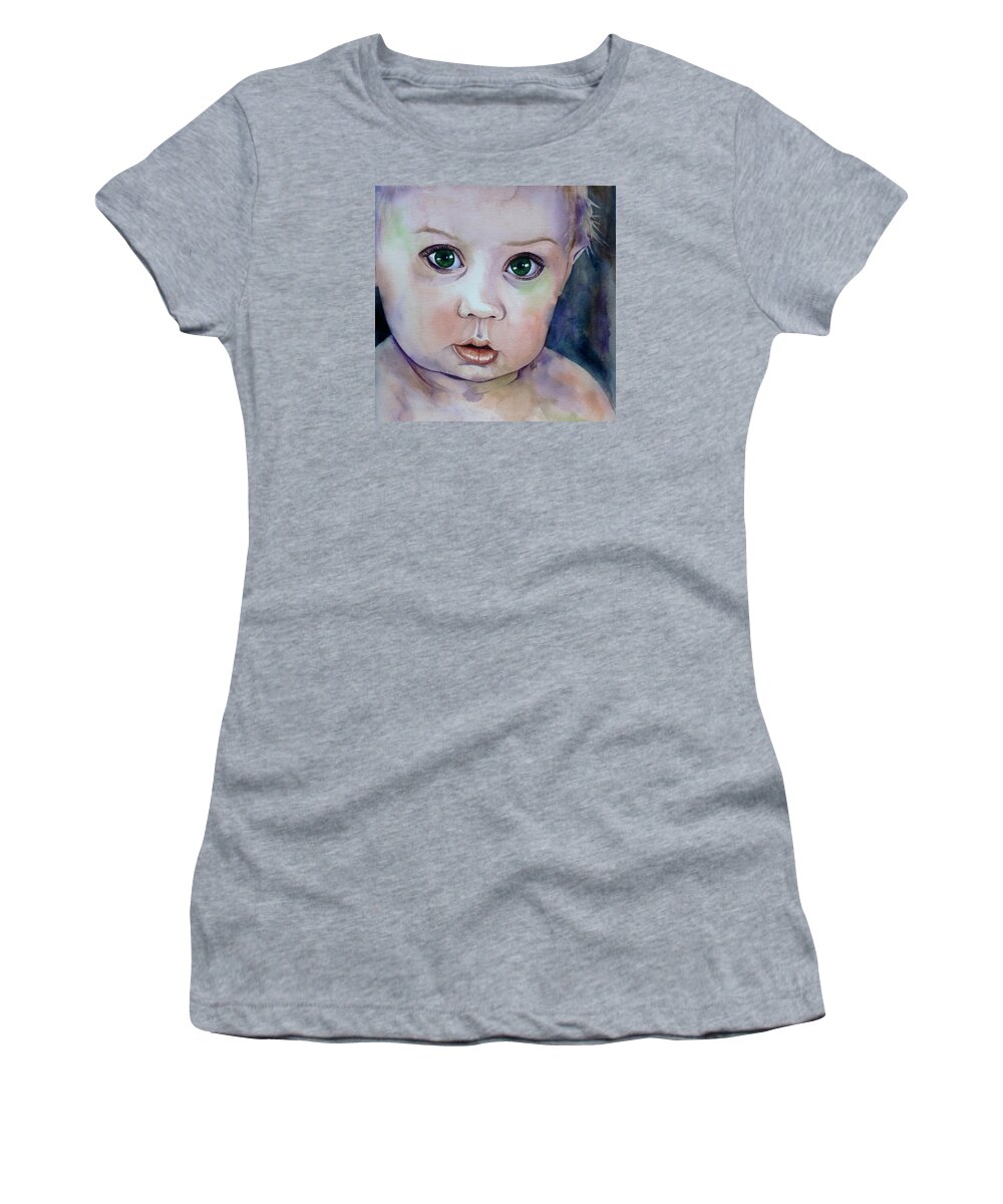 Child Women's T-Shirt featuring the painting Innocent by Michal Madison