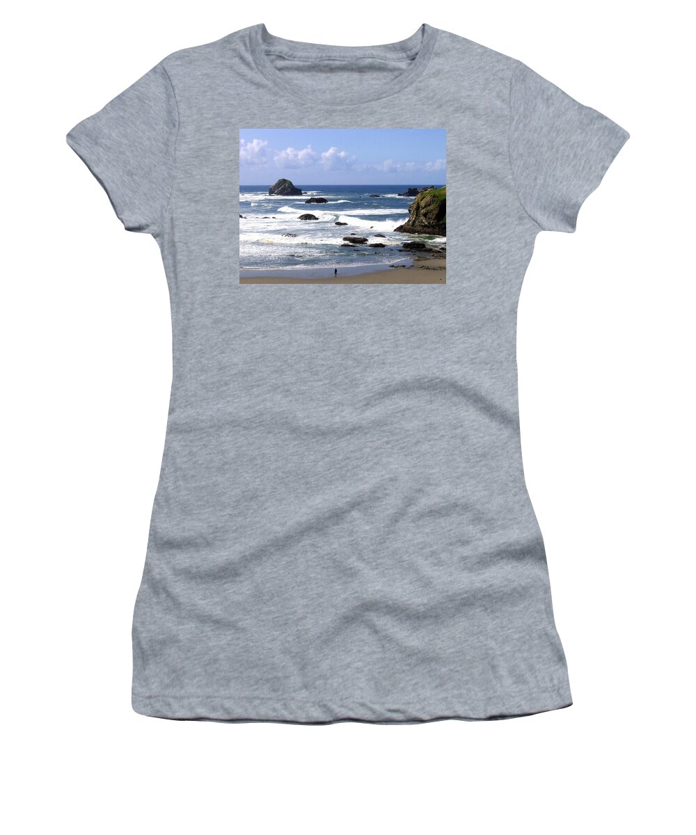 Invigorating Women's T-Shirt featuring the photograph Invigorating Sea Air by Will Borden