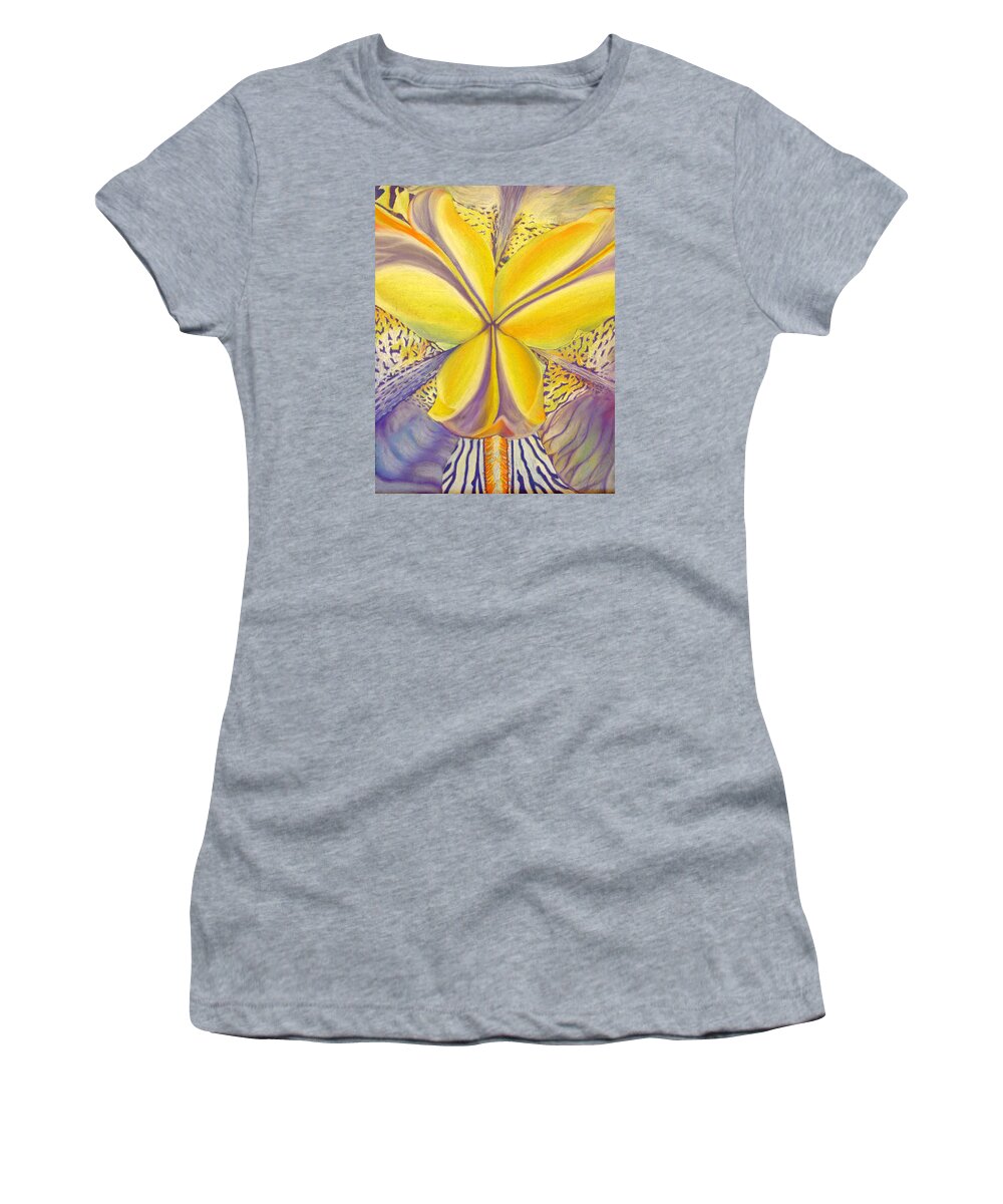 Flower Women's T-Shirt featuring the drawing Iris by Joshua Morton