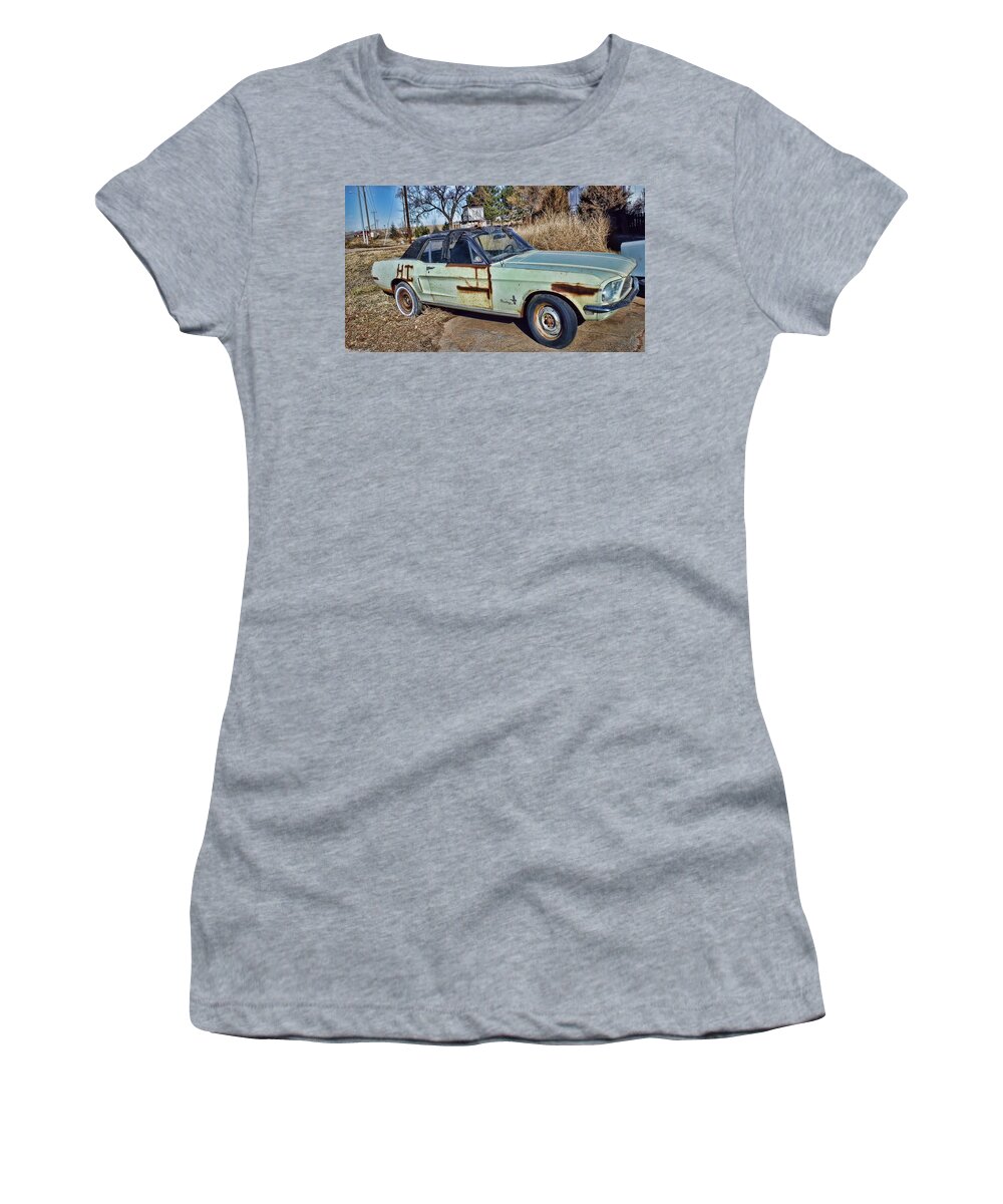 Mustang Women's T-Shirt featuring the photograph It's a Classic two by Cathy Anderson