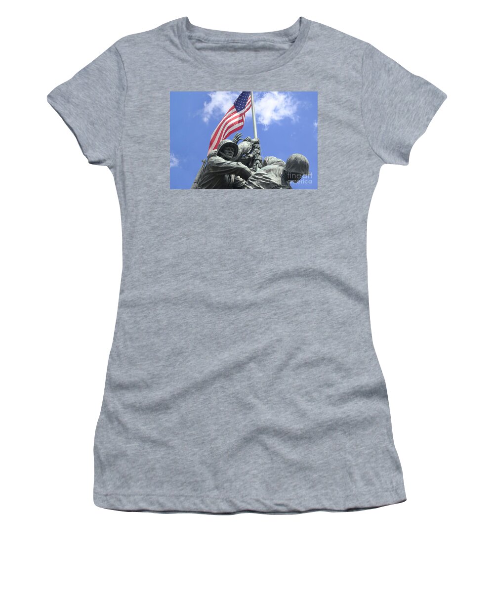 Iwo Jima Memorial Women's T-Shirt featuring the photograph Iwo Jima Memorial by Allen Beatty