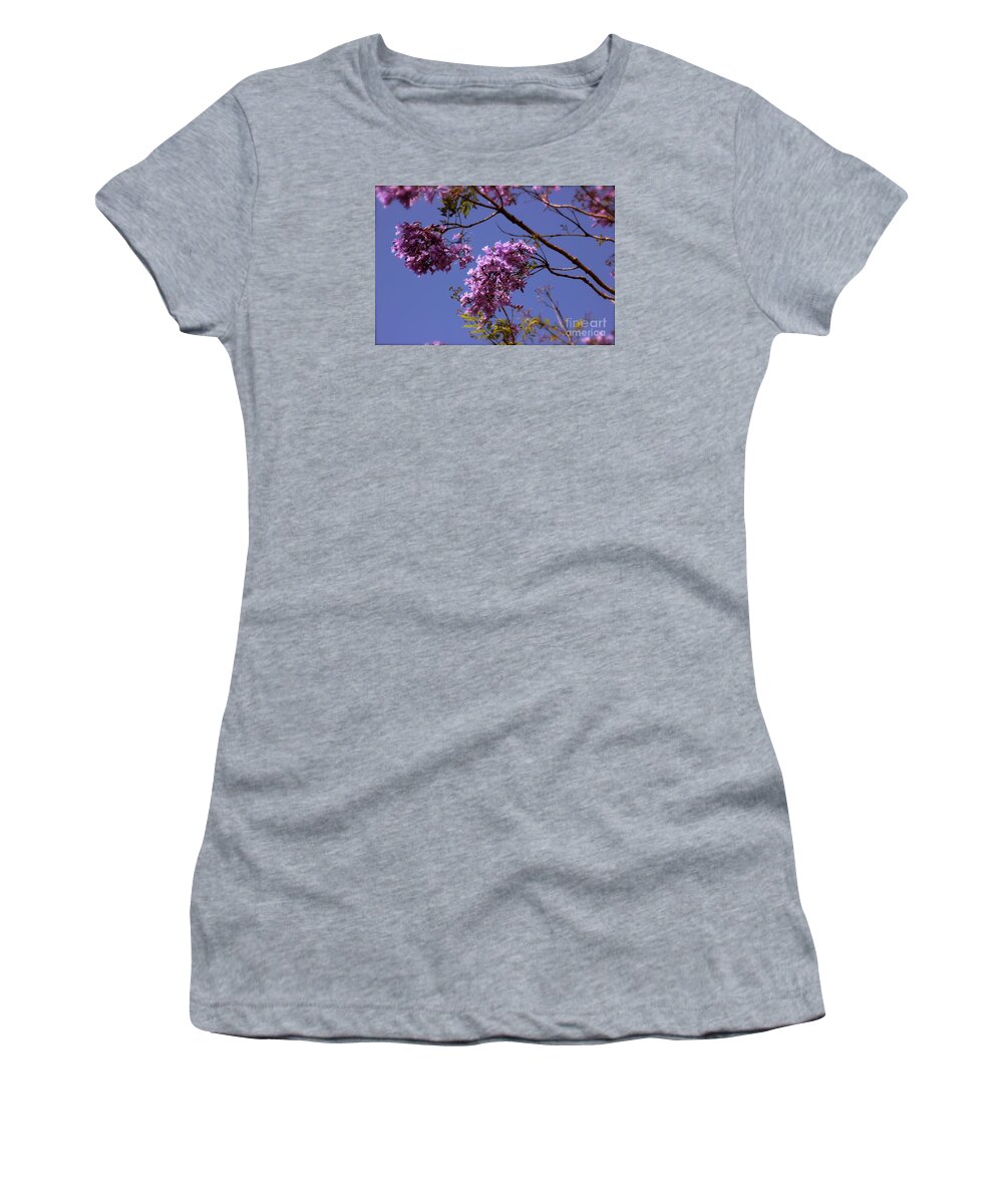 Jacaranda Women's T-Shirt featuring the photograph Jacaranda Blooms by Alice Terrill