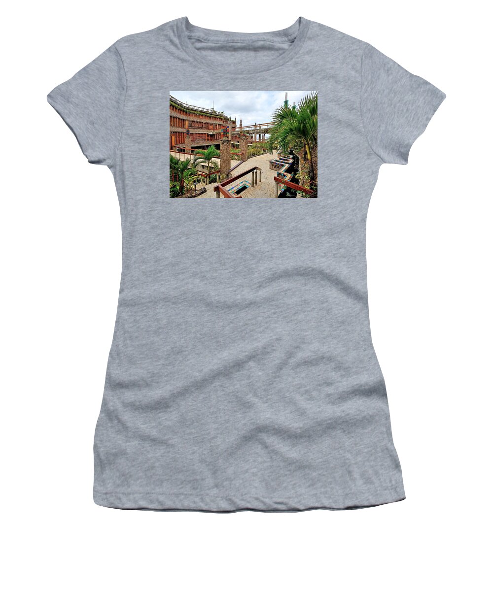 jade Mountain Resort Women's T-Shirt featuring the photograph Jade Mountain Resort - Saint Lucia by Brendan Reals