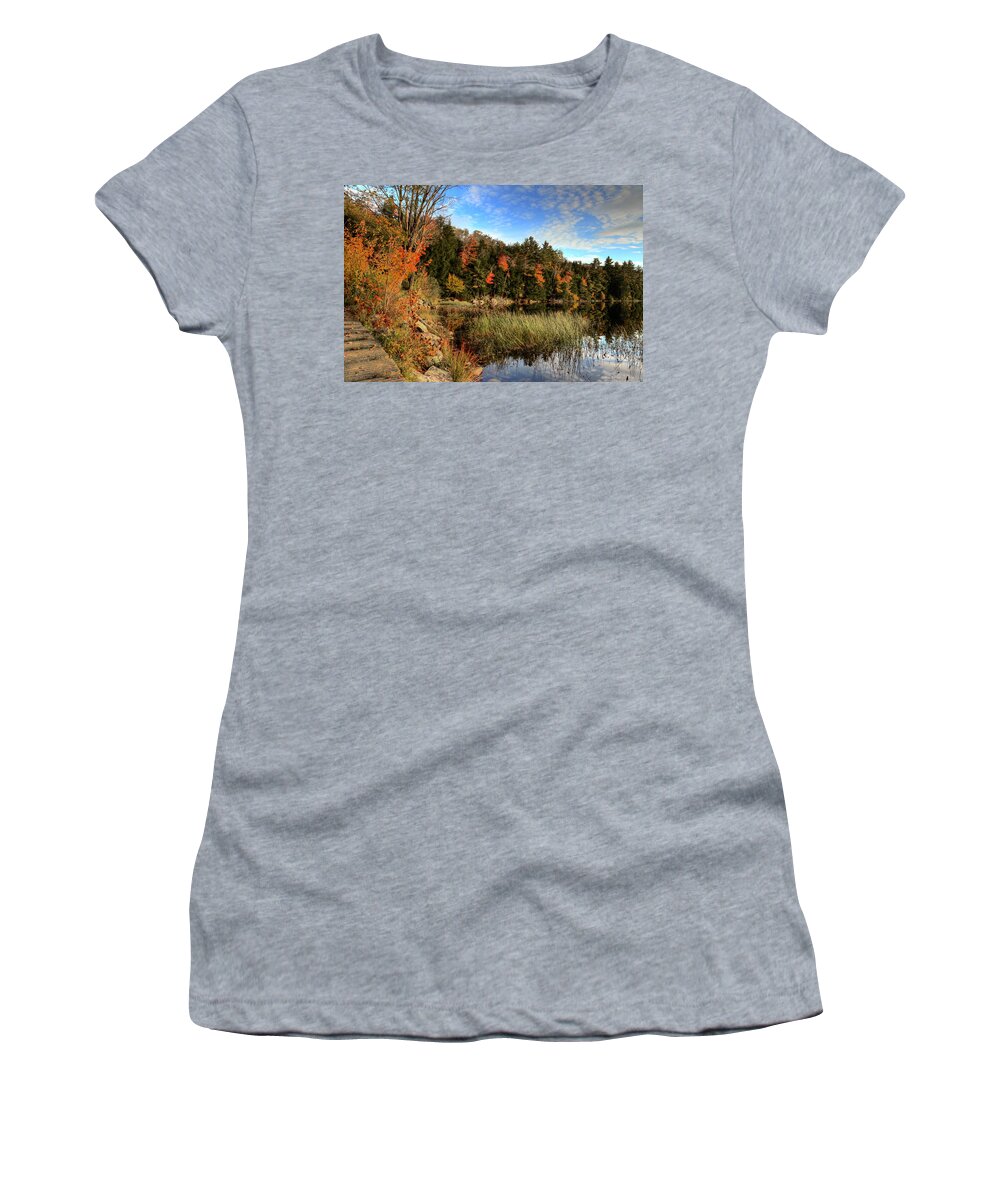 Maine Women's T-Shirt featuring the photograph Jamies Pond 2 by Andrea Platt