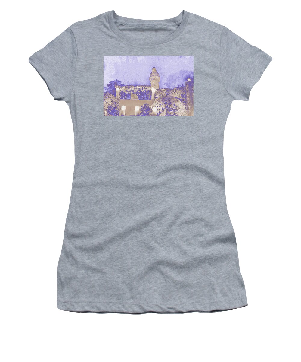 Jesus Women's T-Shirt featuring the photograph All Saints Day in Lacombe Louisiana by Luana K Perez