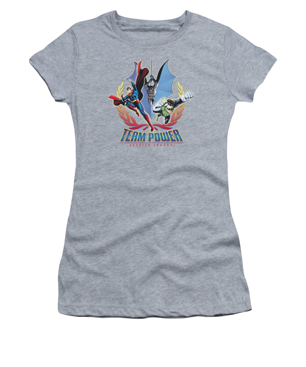 Justice League Of America Women's T-Shirt featuring the digital art Jla - Team Power by Brand A