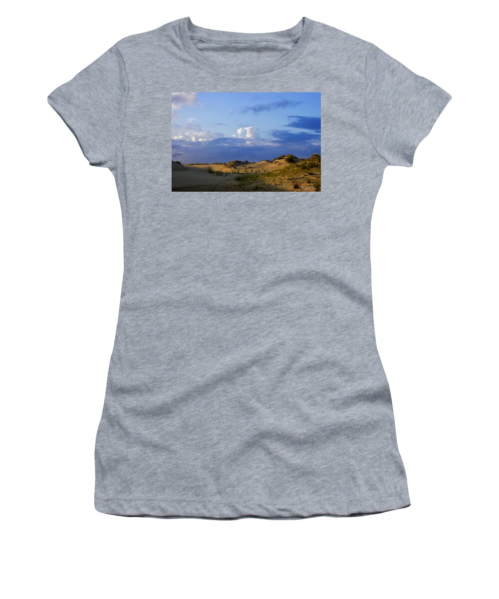 Sand Women's T-Shirt featuring the photograph Jockey's Ridge State Park by Skip Tribby