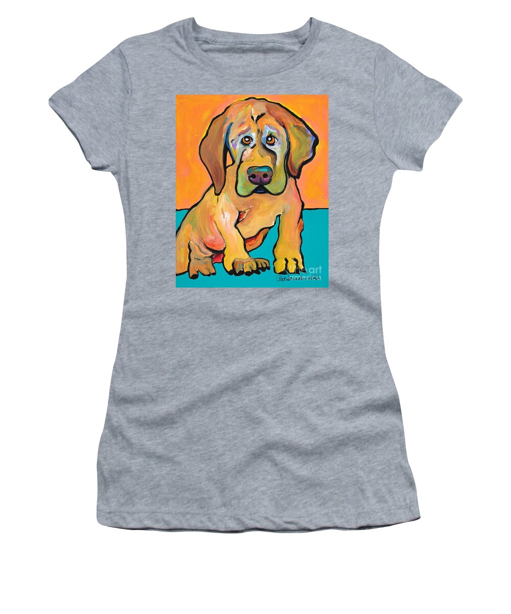 Pat Saunders-white Women's T-Shirt featuring the painting Juno by Pat Saunders-White