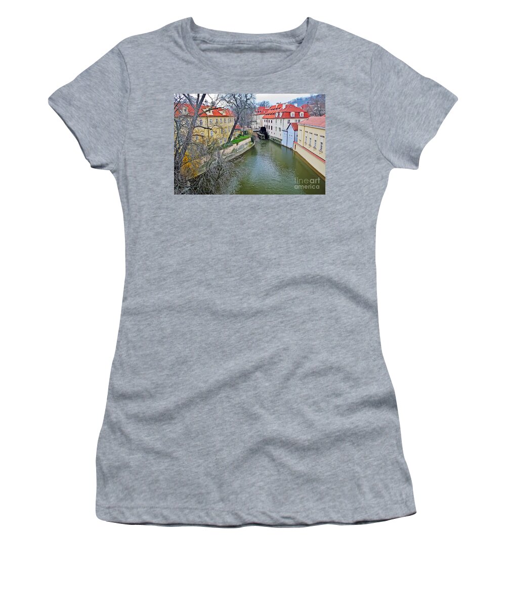 Travel Women's T-Shirt featuring the photograph Kampa Island of Lesser Town by Elvis Vaughn
