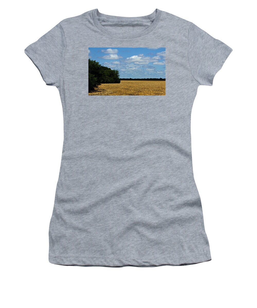 Field Women's T-Shirt featuring the photograph Kansas Fields by Jeanette C Landstrom