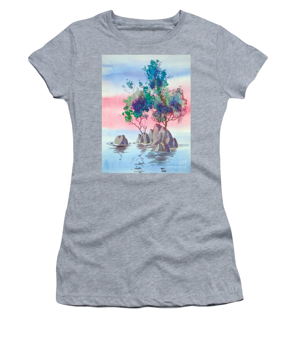 Karma Women's T-Shirt featuring the painting Karma Dream by Teresa Ascone