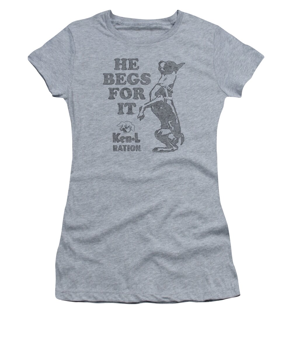 Ken L Ration Women's T-Shirt featuring the digital art Ken L Ration - Begs by Brand A